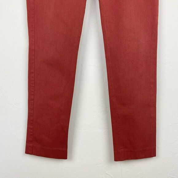 Theory Straight Leg Ankle Pant - Burnt Orange - Picture 4 of 7